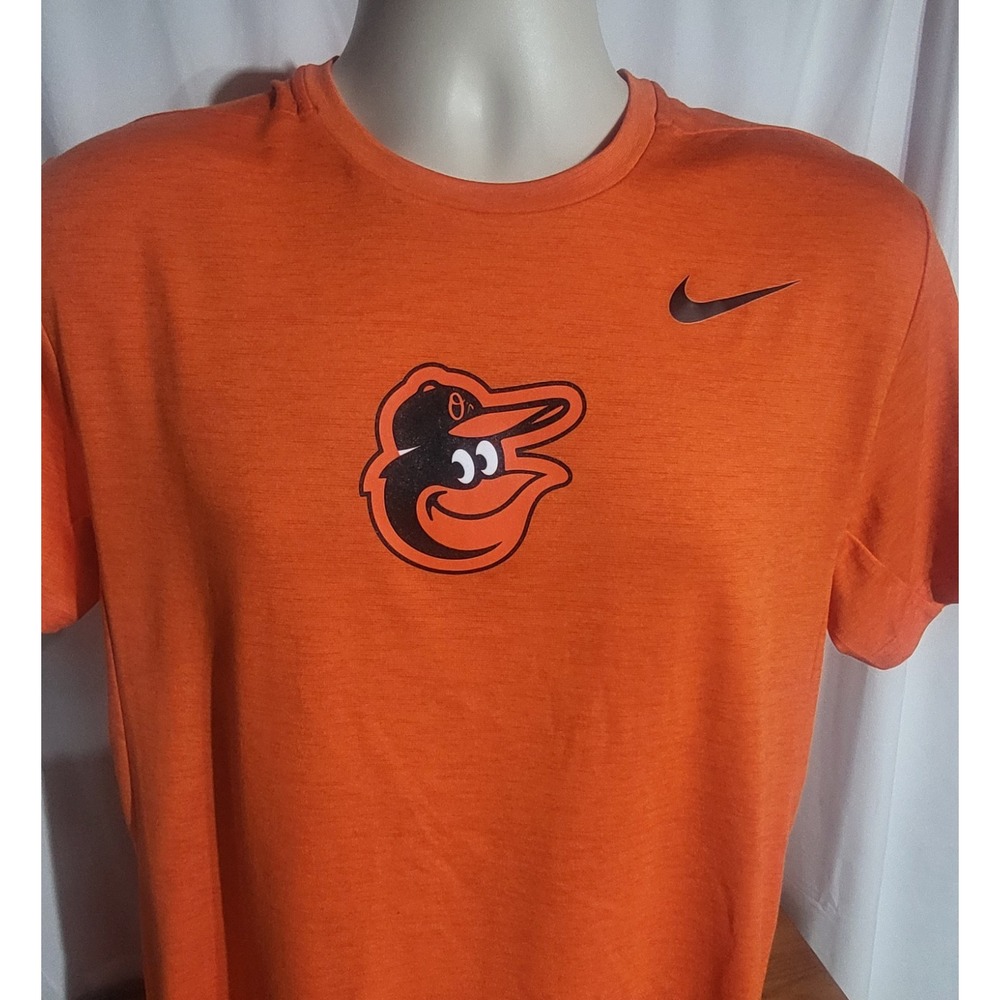 New Mens Nike BSBL Dri-Fit Baltimore Orioles Athletic Casual Shirt Medium ~NWOT